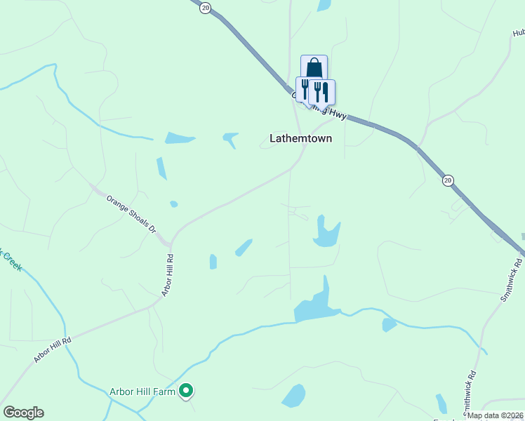 map of restaurants, bars, coffee shops, grocery stores, and more near 318 Henderson Lake Drive in Canton