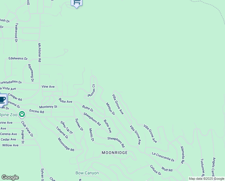 map of restaurants, bars, coffee shops, grocery stores, and more near 556 Villa Grove Avenue in Big Bear