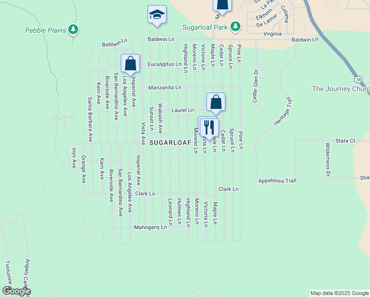 map of restaurants, bars, coffee shops, grocery stores, and more near in Big Bear