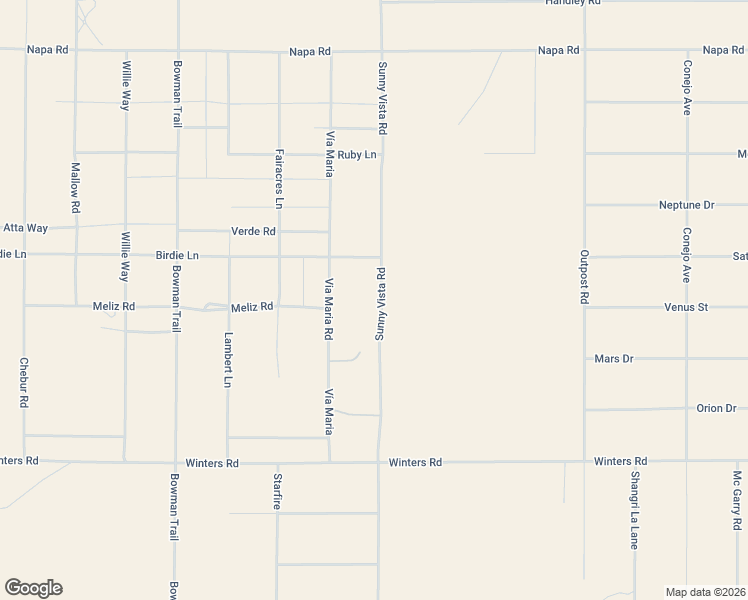 map of restaurants, bars, coffee shops, grocery stores, and more near 576 Sunny Vista Road in Joshua Tree