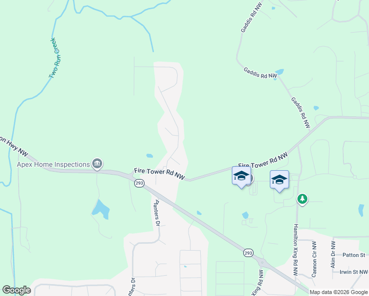 map of restaurants, bars, coffee shops, grocery stores, and more near 15 Calvary Court Northwest in Cartersville