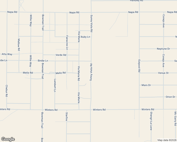 map of restaurants, bars, coffee shops, grocery stores, and more near 576 Sunny Vista Road in Joshua Tree