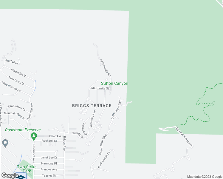 map of restaurants, bars, coffee shops, grocery stores, and more near 5848 Canyonside Road in La Crescenta-Montrose