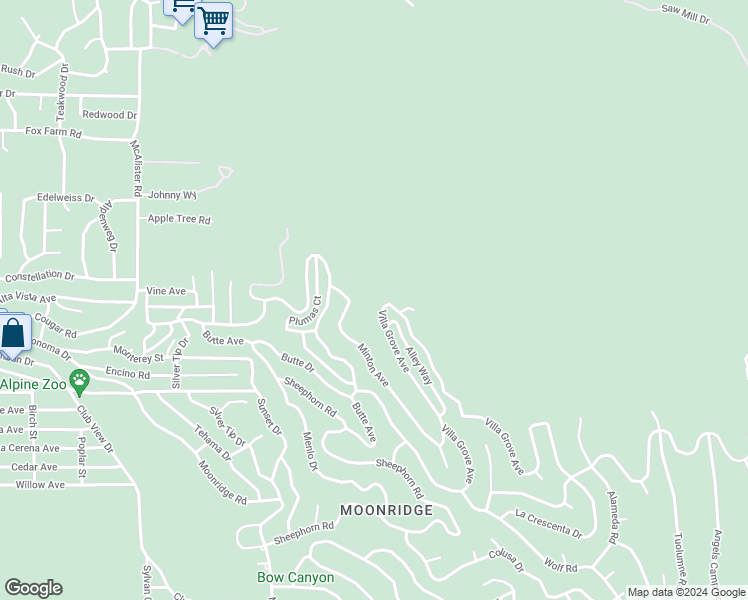 map of restaurants, bars, coffee shops, grocery stores, and more near 556 Villa Grove Avenue in Big Bear