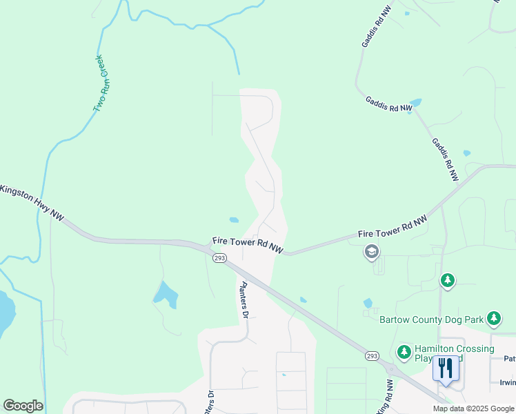 map of restaurants, bars, coffee shops, grocery stores, and more near 19 Cass Station Drive Northwest in Cartersville