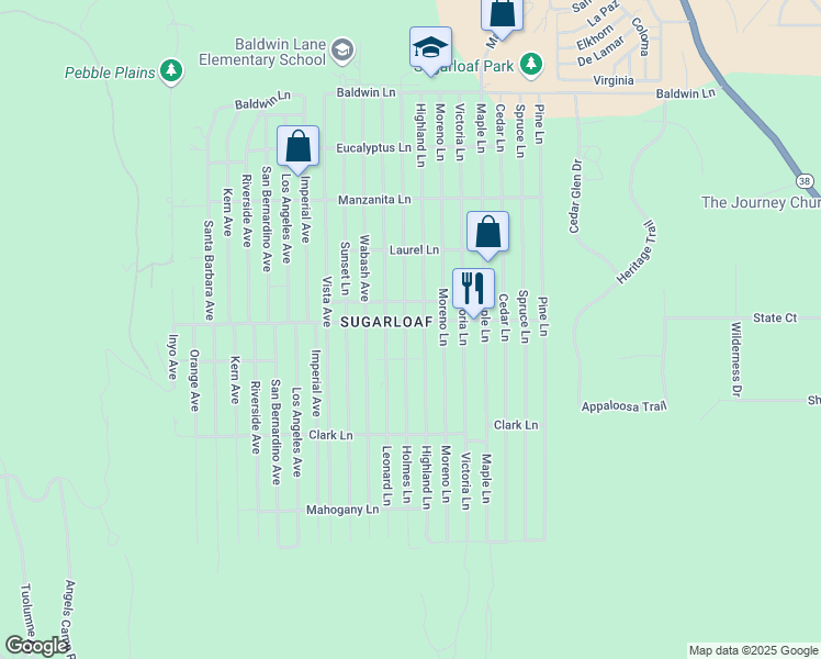 map of restaurants, bars, coffee shops, grocery stores, and more near 515 Holmes Lane in Sugarloaf