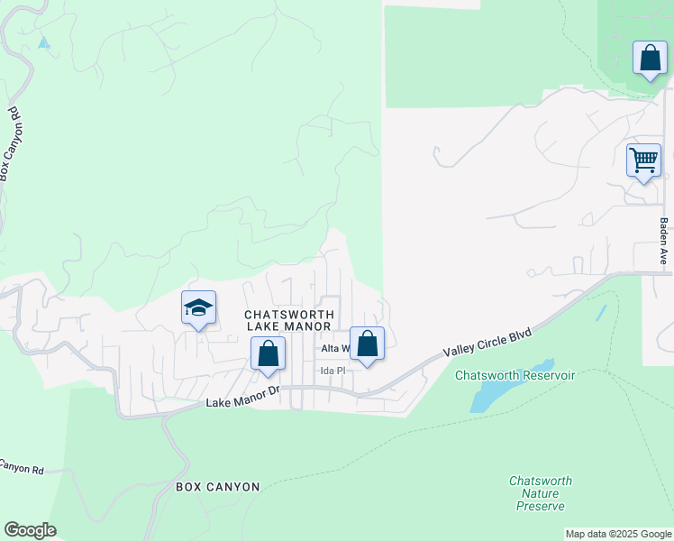 map of restaurants, bars, coffee shops, grocery stores, and more near 215 La Gross Way in Ventura County