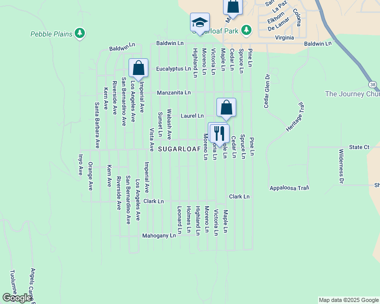 map of restaurants, bars, coffee shops, grocery stores, and more near 515 Holmes Lane in Sugarloaf