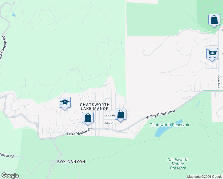 map of restaurants, bars, coffee shops, grocery stores, and more near 215 La Gross Way in Ventura County