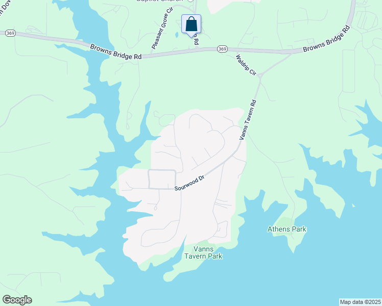 map of restaurants, bars, coffee shops, grocery stores, and more near 9240 Holly Wood Drive in Gainesville