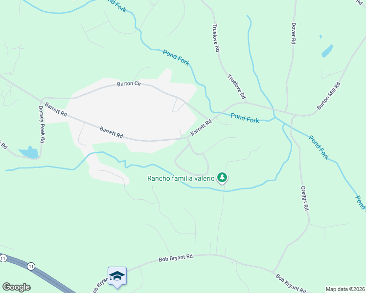 map of restaurants, bars, coffee shops, grocery stores, and more near 4106 Valley Glen Drive in Gainesville