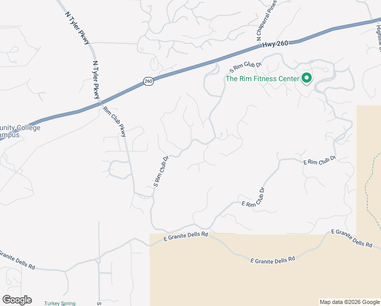 map of restaurants, bars, coffee shops, grocery stores, and more near 409 South Rim Club Drive in Payson