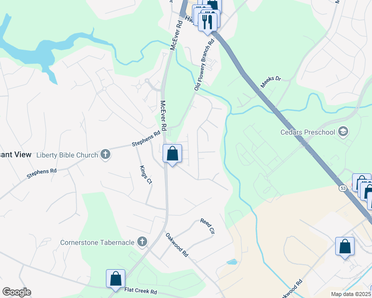 map of restaurants, bars, coffee shops, grocery stores, and more near 4713 Fullerton Drive in Oakwood
