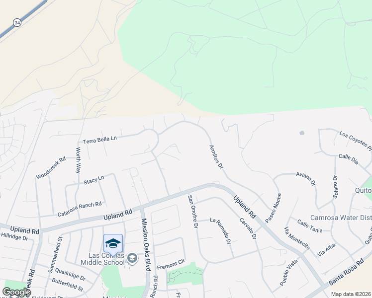 map of restaurants, bars, coffee shops, grocery stores, and more near 6065 Cielo Vista Court in Camarillo