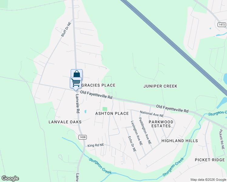map of restaurants, bars, coffee shops, grocery stores, and more near 1320 Old Fayetteville Road in Leland