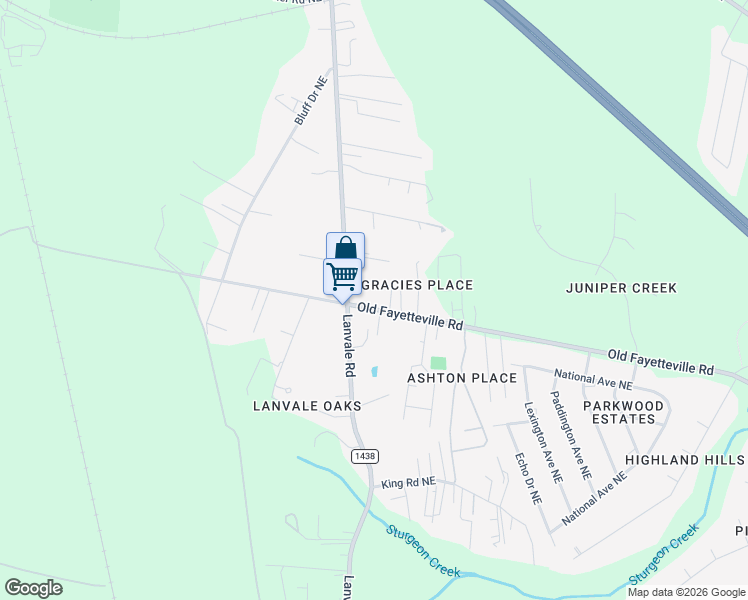 map of restaurants, bars, coffee shops, grocery stores, and more near 1480 Old Fayetteville Road in Leland
