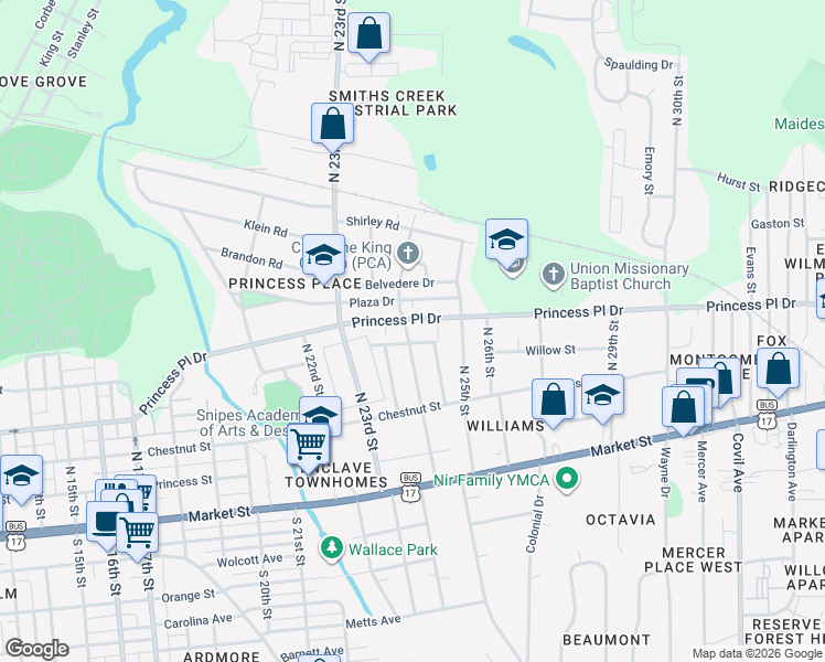 map of restaurants, bars, coffee shops, grocery stores, and more near 332 Kenwood Avenue in Wilmington