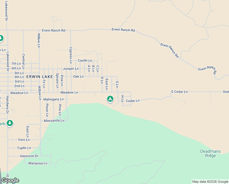 map of restaurants, bars, coffee shops, grocery stores, and more near State Lane in San Bernardino County