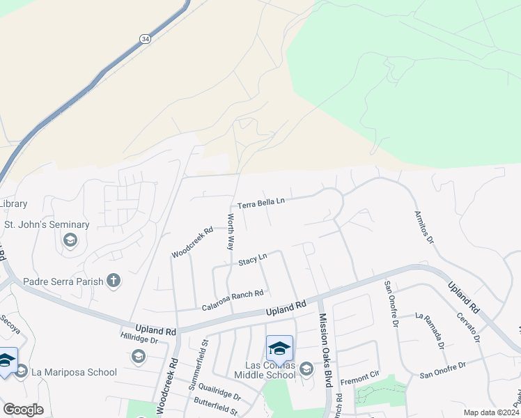 map of restaurants, bars, coffee shops, grocery stores, and more near 5710 Terra Bella Lane in Camarillo