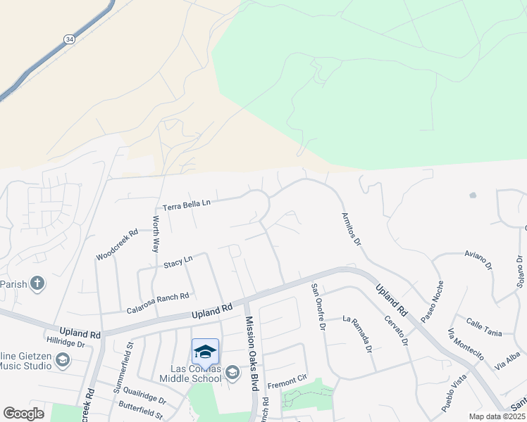 map of restaurants, bars, coffee shops, grocery stores, and more near 5985 Terra Bella Lane in Camarillo