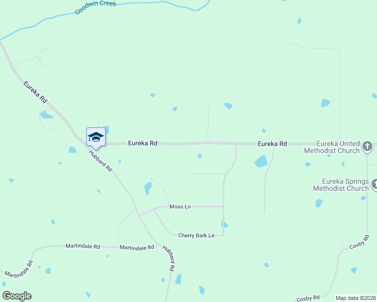 map of restaurants, bars, coffee shops, grocery stores, and more near 6790 Eureka Road in Courtland