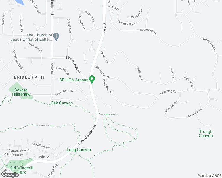 map of restaurants, bars, coffee shops, grocery stores, and more near 1089 Rambling Road in Simi Valley