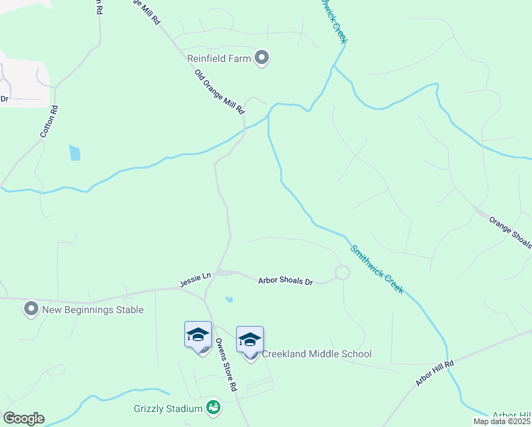 map of restaurants, bars, coffee shops, grocery stores, and more near 422 Old Orange Mill Road in Canton