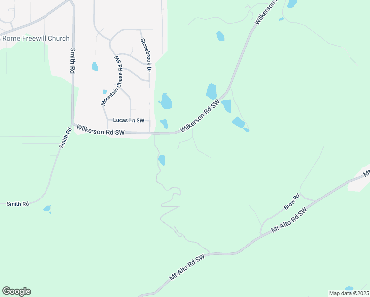 map of restaurants, bars, coffee shops, grocery stores, and more near 1095 Wilkerson Road Southwest in Rome