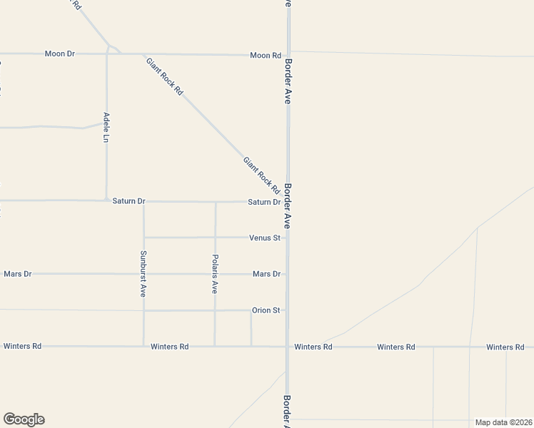 map of restaurants, bars, coffee shops, grocery stores, and more near 526 Border Avenue in Joshua Tree