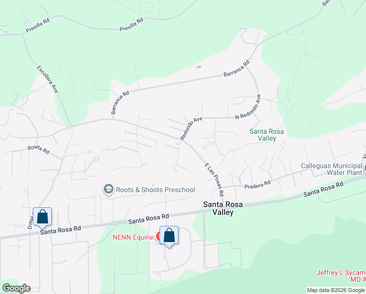 map of restaurants, bars, coffee shops, grocery stores, and more near 2704 Redondo Circle in Camarillo