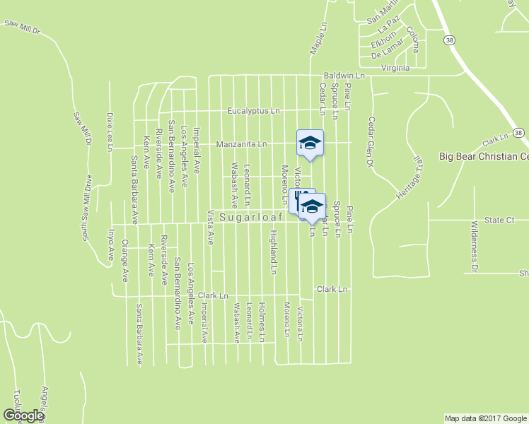 map of restaurants, bars, coffee shops, grocery stores, and more near 479 Holmes Lane in Big Bear