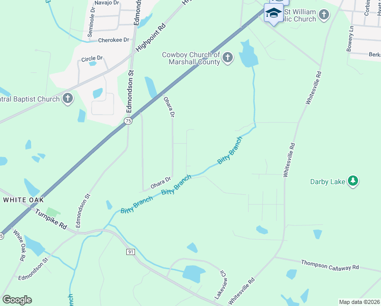 map of restaurants, bars, coffee shops, grocery stores, and more near 108 Meadowood Lane in Albertville