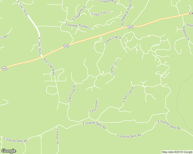 map of restaurants, bars, coffee shops, grocery stores, and more near South Rim Club Drive in Payson