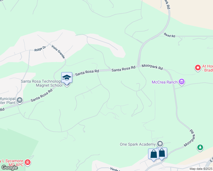 map of restaurants, bars, coffee shops, grocery stores, and more near 13550 Andalusia Drive in Santa Rosa Valley