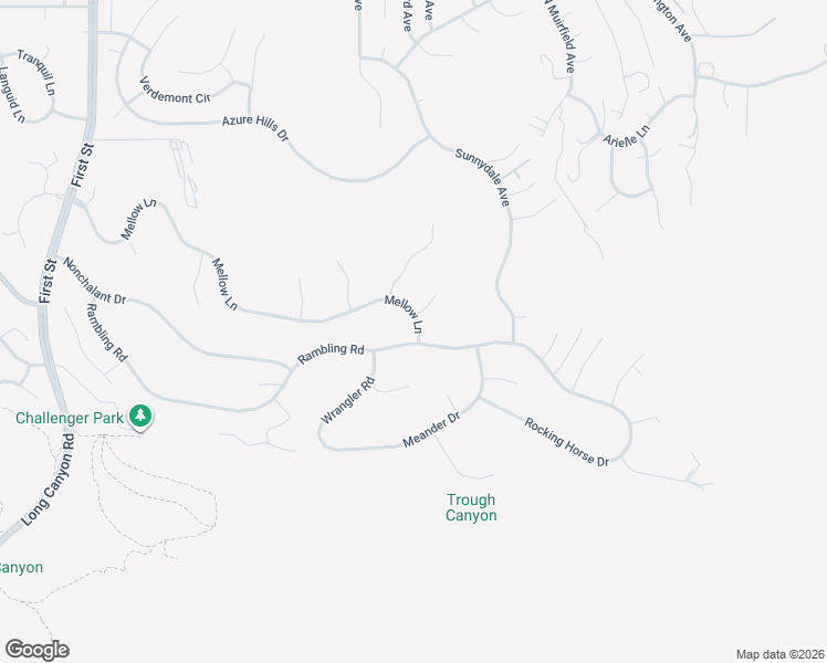 map of restaurants, bars, coffee shops, grocery stores, and more near 1661 Rambling Road in Simi Valley