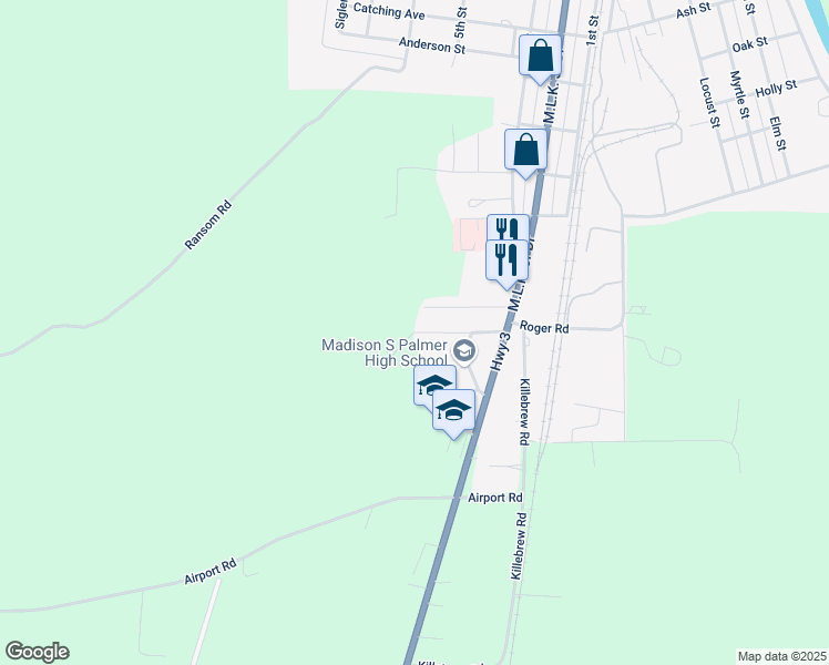 map of restaurants, bars, coffee shops, grocery stores, and more near 141 Howard Street in Marks