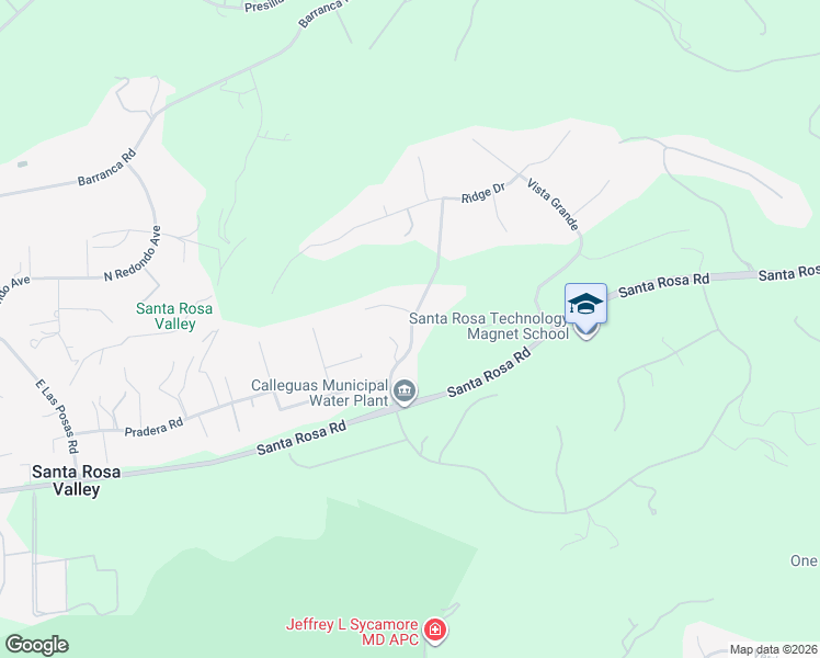 map of restaurants, bars, coffee shops, grocery stores, and more near 2701 Vista Arroyo Drive in Santa Rosa Valley