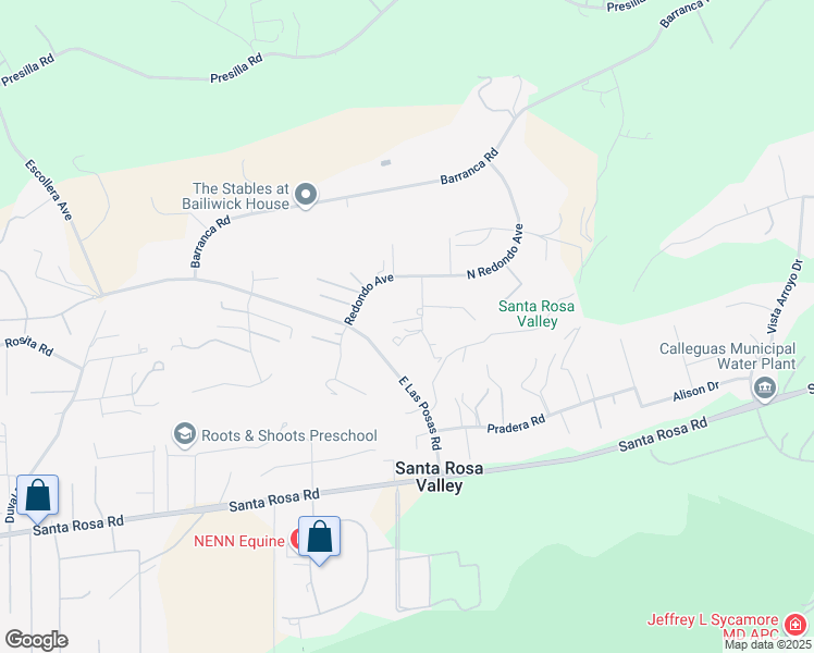 map of restaurants, bars, coffee shops, grocery stores, and more near 2735 Los Pinos Circle in Camarillo