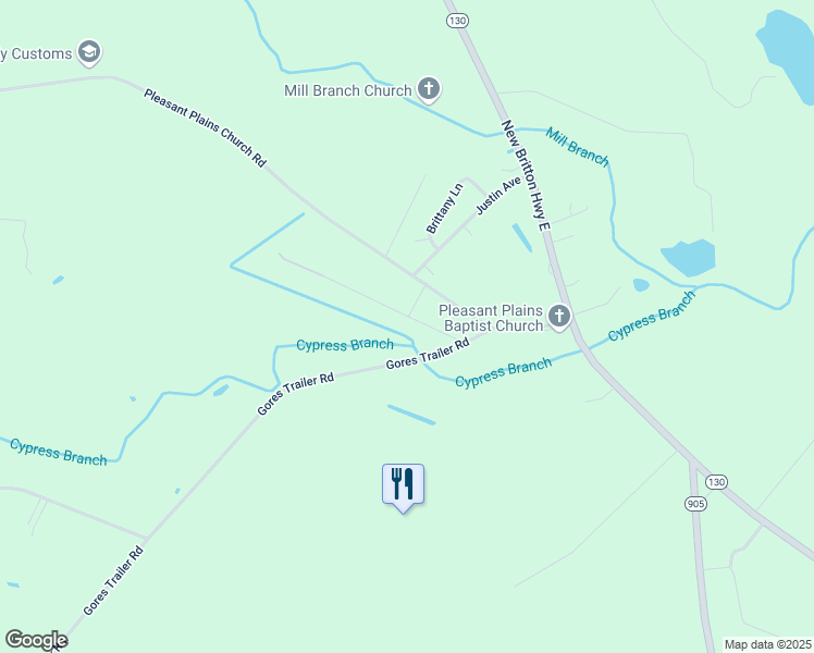 map of restaurants, bars, coffee shops, grocery stores, and more near 111 Pineland Woods Drive in Whiteville