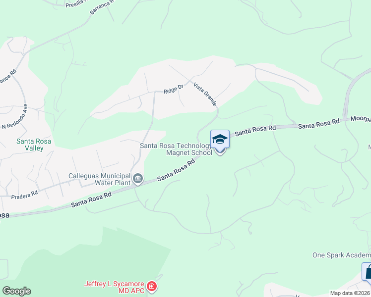 map of restaurants, bars, coffee shops, grocery stores, and more near 12738 Rosedale Court in Camarillo
