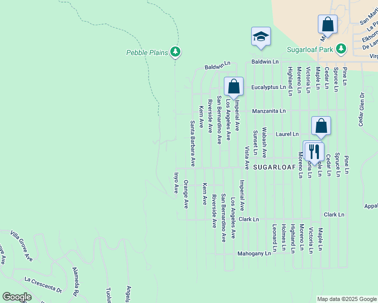 map of restaurants, bars, coffee shops, grocery stores, and more near 441 Orange Avenue in Sugarloaf