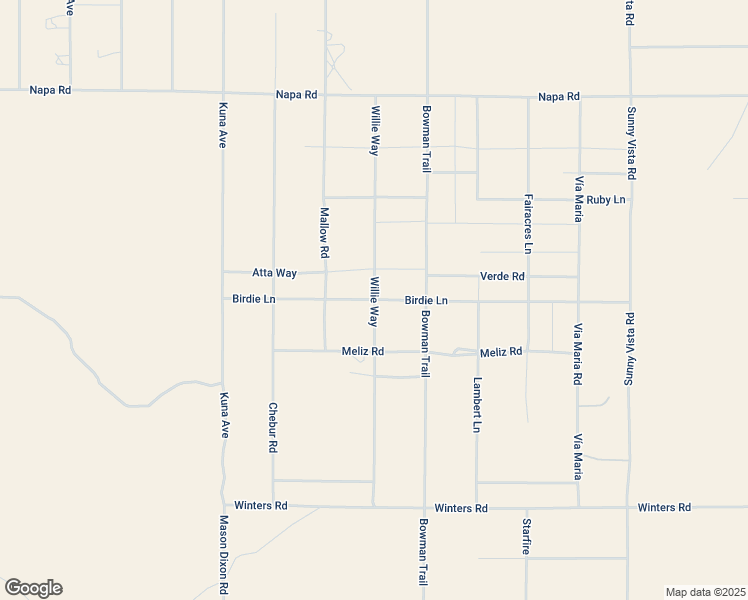 map of restaurants, bars, coffee shops, grocery stores, and more near Willie Way in Johnson Valley