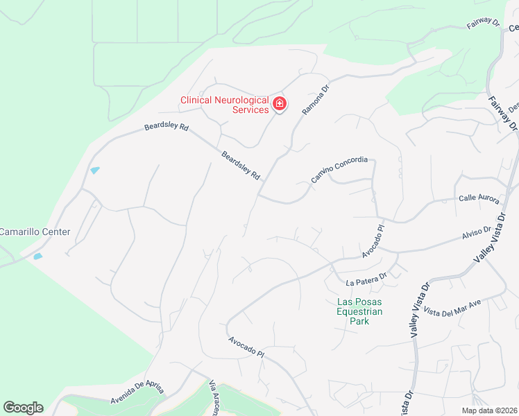 map of restaurants, bars, coffee shops, grocery stores, and more near 1876 Ramona Drive in Camarillo
