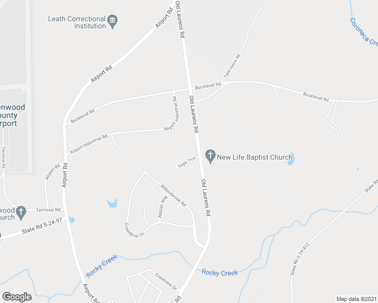 map of restaurants, bars, coffee shops, grocery stores, and more near 2541-2609 Old Laurens Greenwood Highway in Greenwood