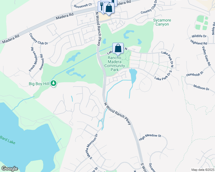 map of restaurants, bars, coffee shops, grocery stores, and more near 498 Shelburne Lane in Simi Valley