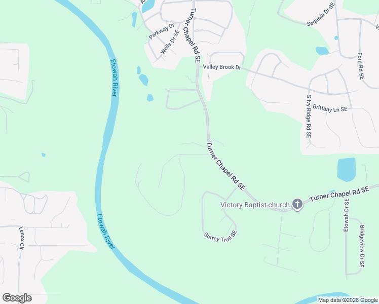 map of restaurants, bars, coffee shops, grocery stores, and more near 23 Oakfield Drive Southeast in Rome