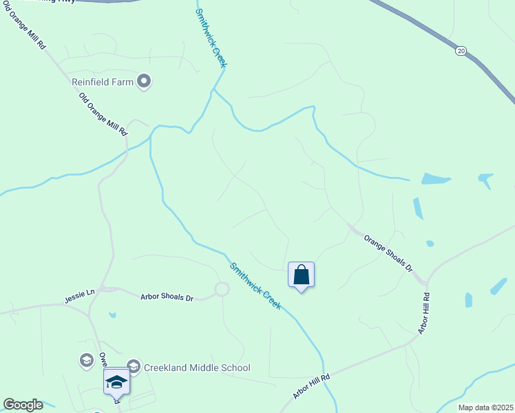 map of restaurants, bars, coffee shops, grocery stores, and more near 1100 Lady Slipper Way in Canton