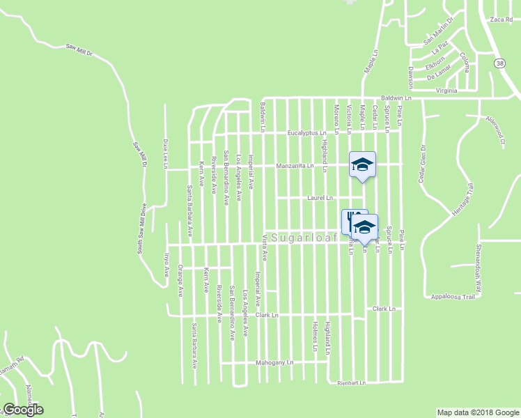 map of restaurants, bars, coffee shops, grocery stores, and more near 404 Vista Avenue in Sugarloaf