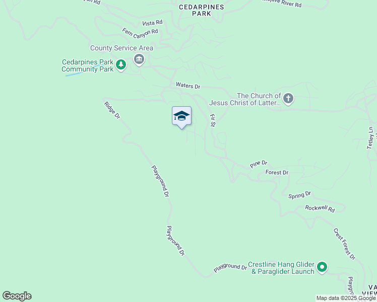 map of restaurants, bars, coffee shops, grocery stores, and more near 466 Willow Witch Road in Crestline