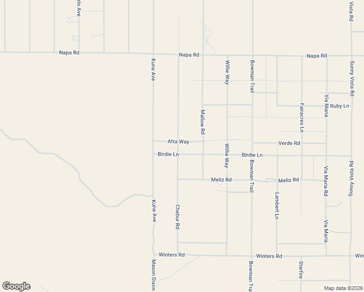 map of restaurants, bars, coffee shops, grocery stores, and more near 60212 Birdie Lane in Yucca Valley